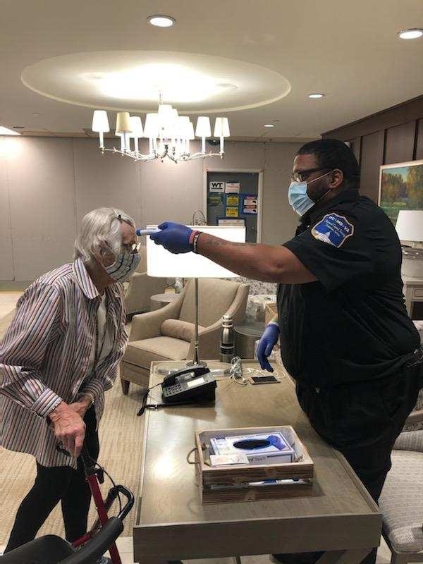 coronovirus temperature check in Washington DC